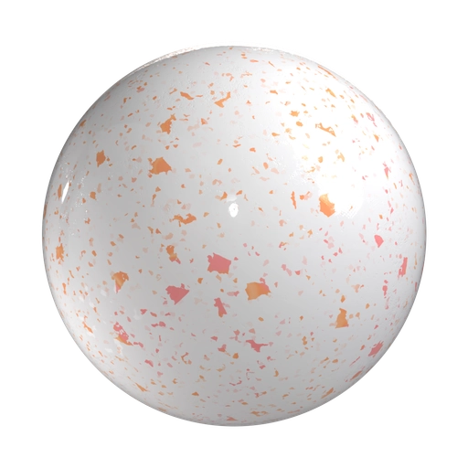 White Terrazzo 3D material