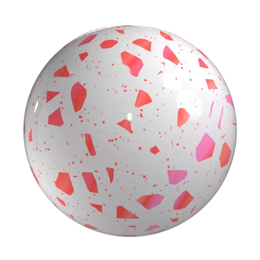 White Terrazzo 1 3D material