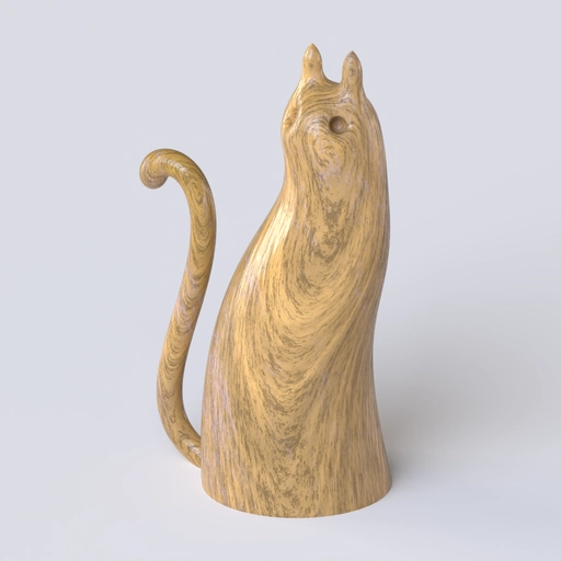 Wooden Cat 3D model