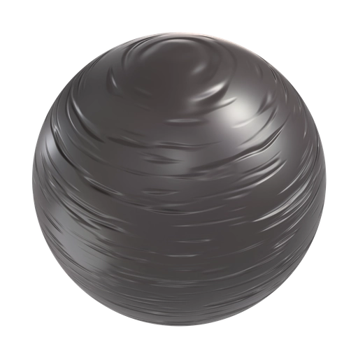 Wrinkled Black Plastic 3D material