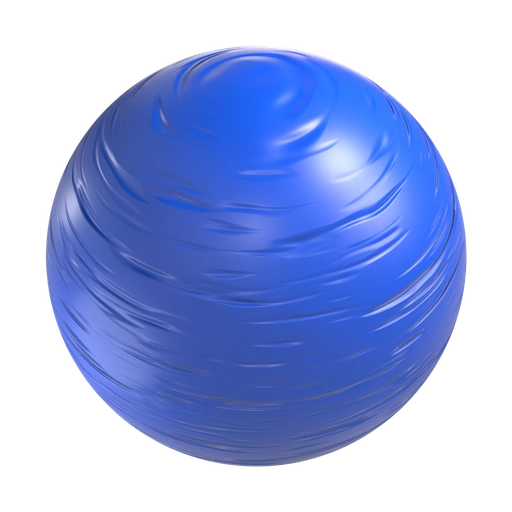 Wrinkled Blue Plastic 3D material