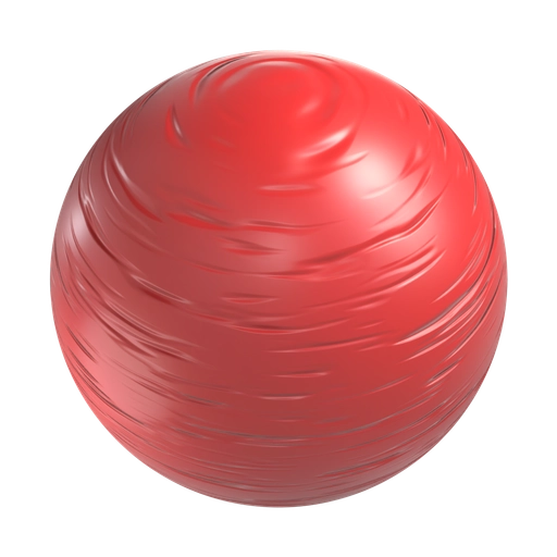 Wrinkled Red Plastic 3D material