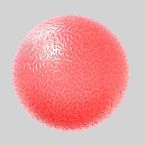 Wrinkled Red Rubber 2 3D material