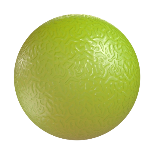Wrinkled Yellow Rubber 2 3D material