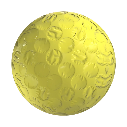 Yellow Bubble Wrap 3D material