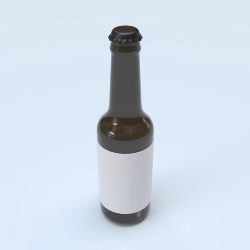 bottle glass product label mockup 510150 3D model