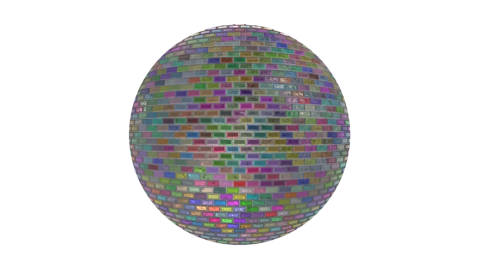 Colored Glass Bricks, a 3D material on Womp