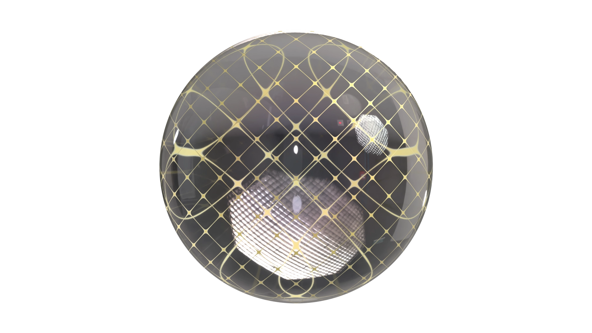 Glass With Gold Grid, a 3D material on Womp