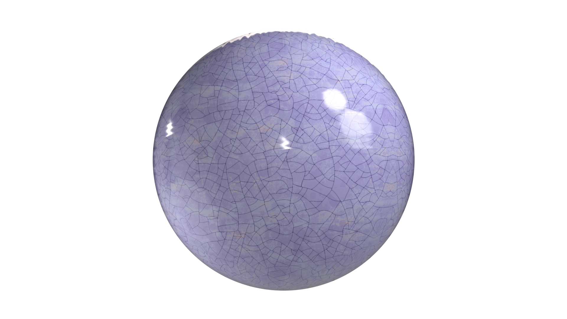 Glossy Blue Cracked Ceramics, a 3D material on Womp