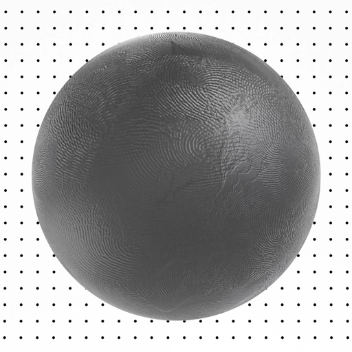 Black Fingerprinted Clay 3D material