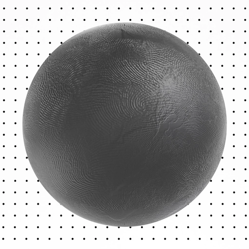 Black Fingerprinted Clay 3D material