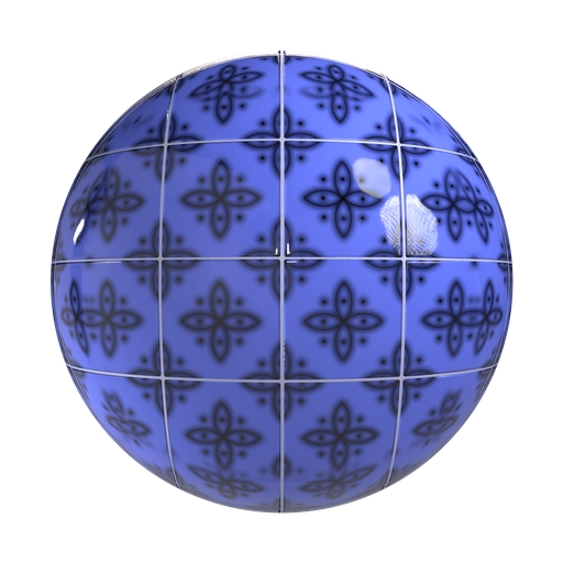 Blue Tile 3 3D material