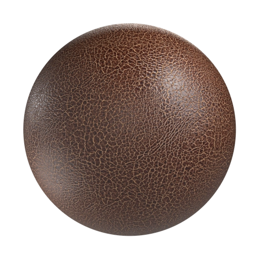 Brown Rough Leather 3D material