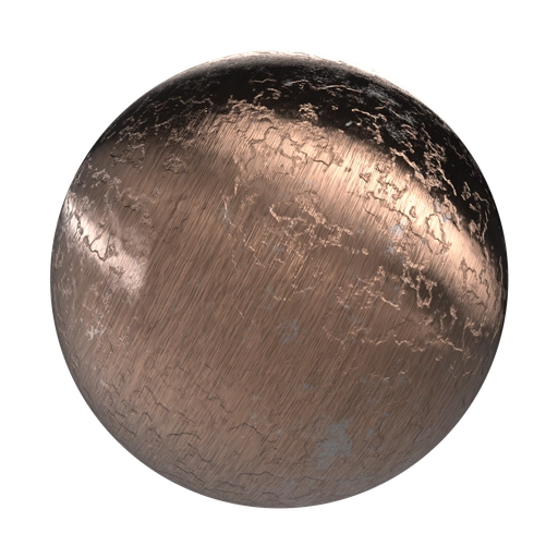 Brushed Copper 3D material