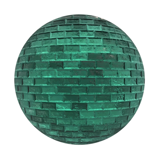 Clear Glass Bricks 3D material