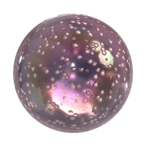 Clear Iridescent Bouncing Ball 3D material