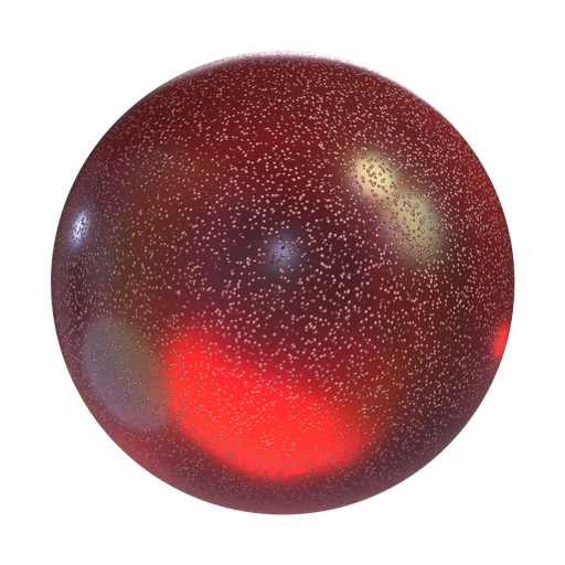 Clear Red Bouncing Ball 3D material