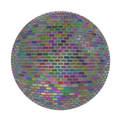 Colored Glass Bricks 3D material