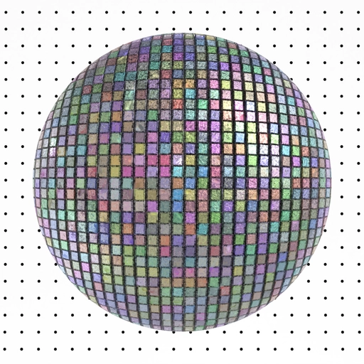 Colored Iridescent Stud Cloth 3D material