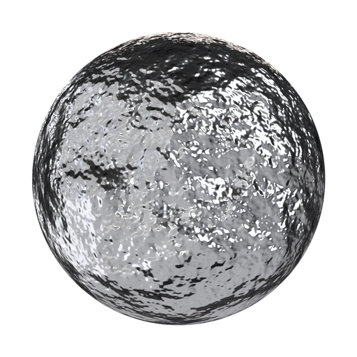 Crumpled Aluminum Foil 3D material