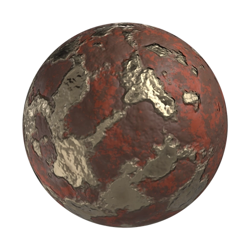 Damaged Brass 3D material
