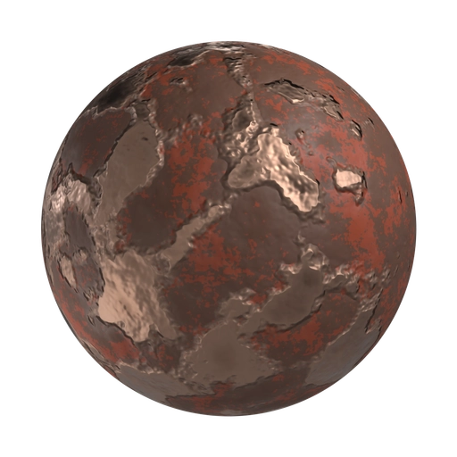 Damaged Copper 3D material