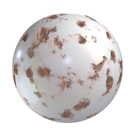 Damaged White Stone 3D material