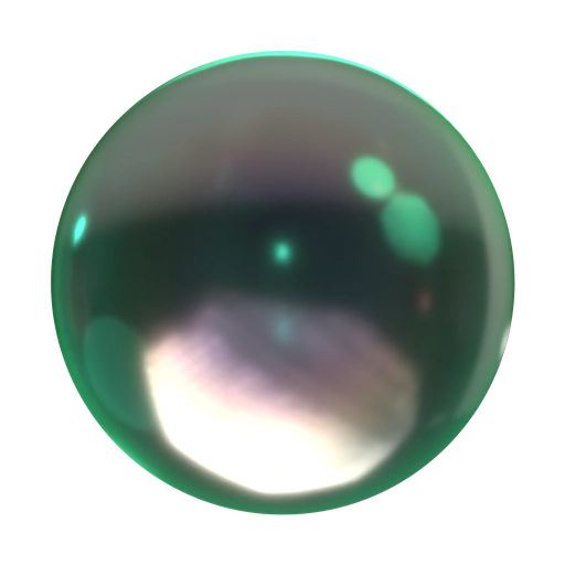 Green Iridescent Glass 3D material