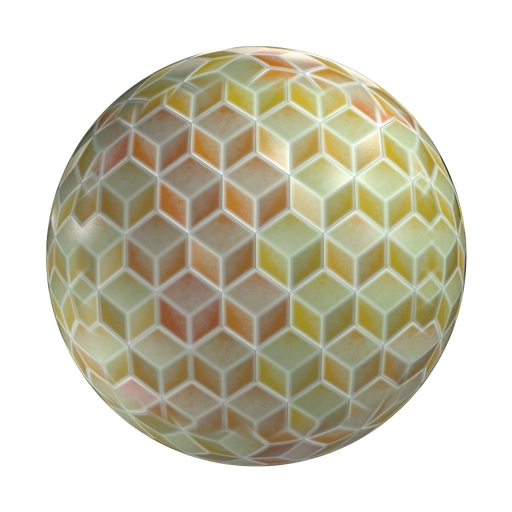 Hexagonal Brown Tiles 3D material