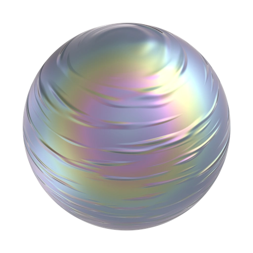 Iridescent Wrinkled Cloth 3D material