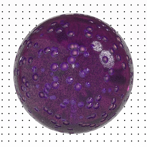 New Purple Bumpy Glass 3D material
