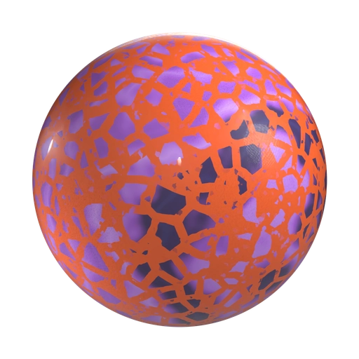 Orange Terrazzo 3D material