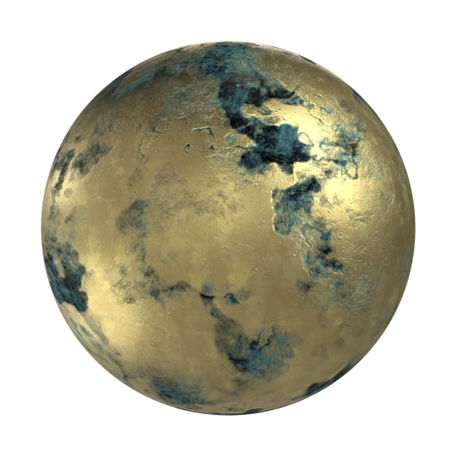 Oxidized Gold 3D material