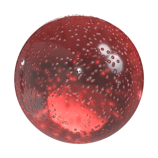 Red Rubber With Bubbles 3D material