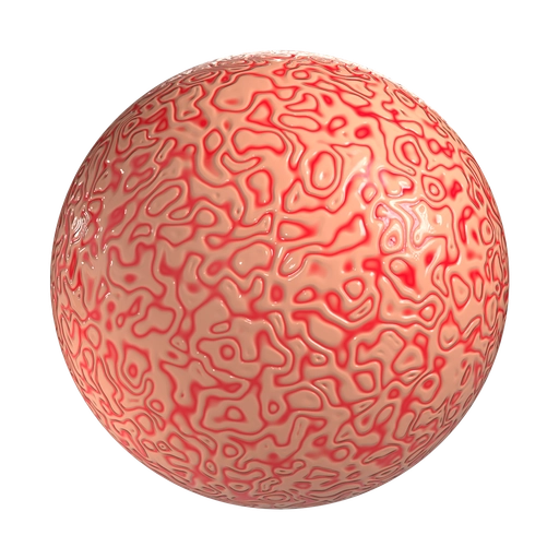 Red Swiggle 3D material