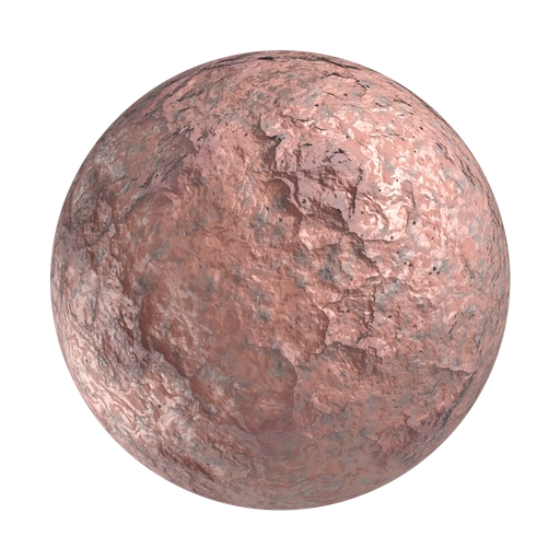 Rough Raw Copper 3D material