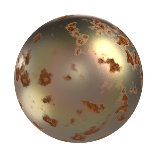Rusted Brass 3D material