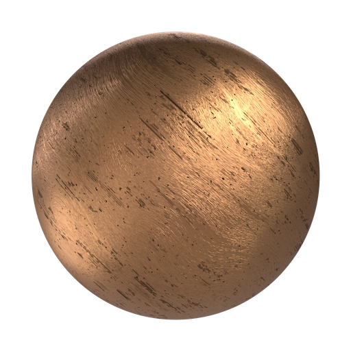 Scratched Copper Metal 3D material