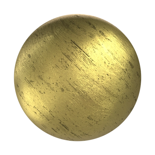 Scratched Gold Metal 3D material