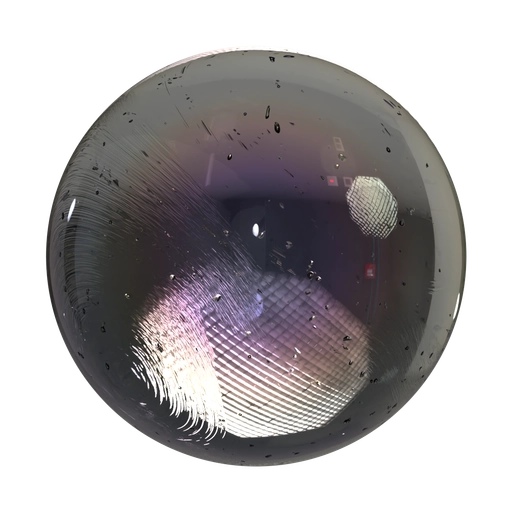 Scratched Iridescent Resin 3D material