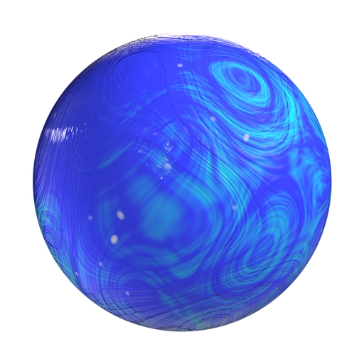 Swirled Blue Clay 3D material