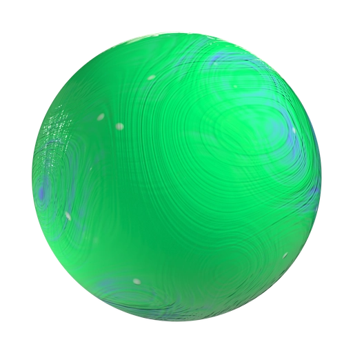 Swirled Green Clay 3D material