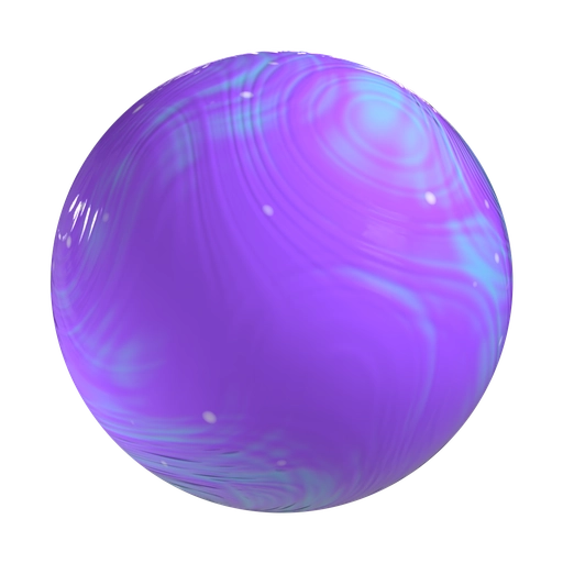 Swirled Purple Clay 3D material