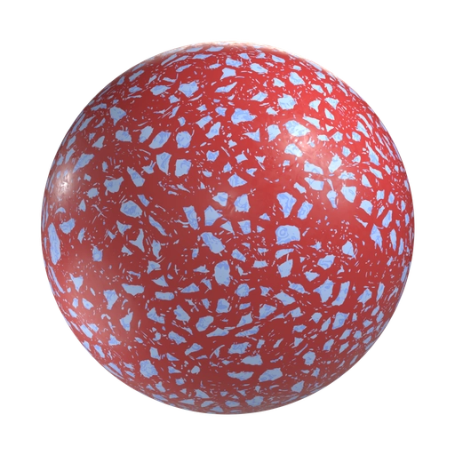 Terrazzo-Red 3D material