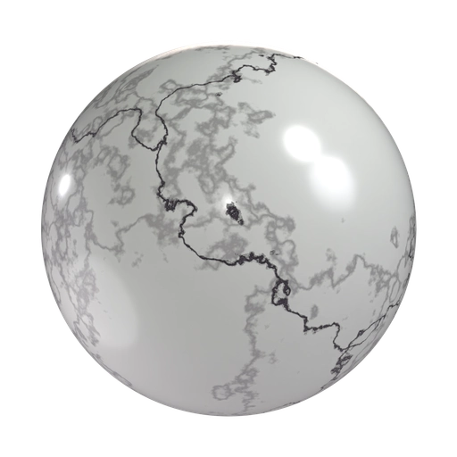 White Marble - Black Vein 3D material