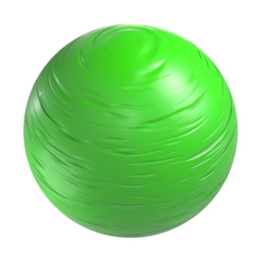 Wrinkled Green Plastic 3D material