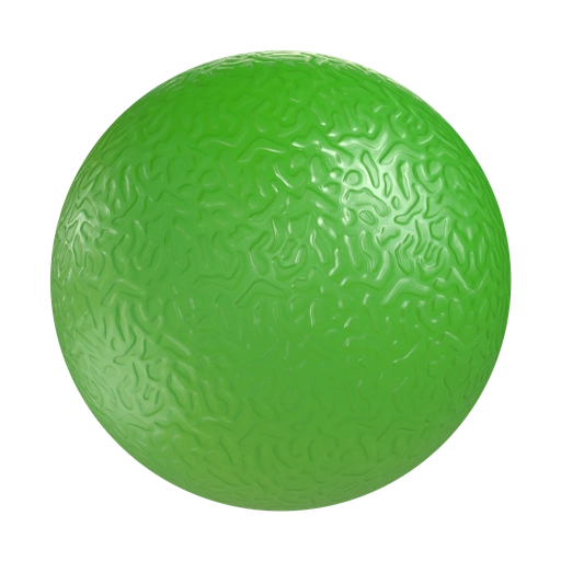 Wrinkled Green Rubber 2 3D material