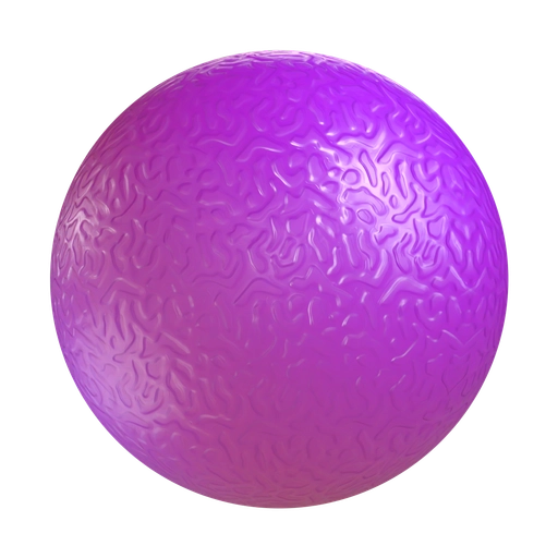 Wrinkled Purple Rubber 2 3D material