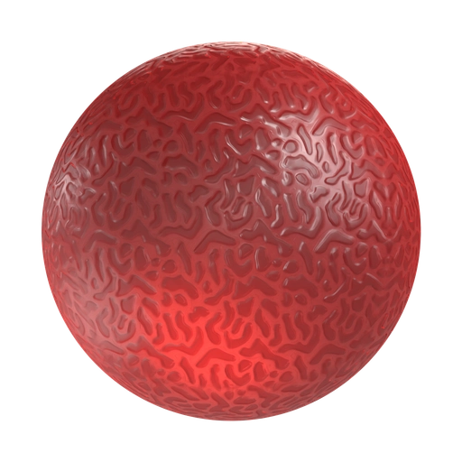 Wrinkled Red Rubber 2 3D material